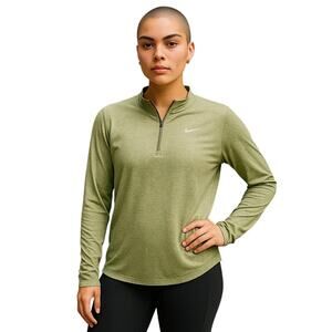 Nike Dri-FIT Pullover Long Sleeve Running Shirt Women’s Size XL Green Heather